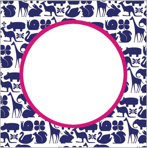 Preppy Animals Gift Sticker - Set of 24 - Navy Blue Wholesale