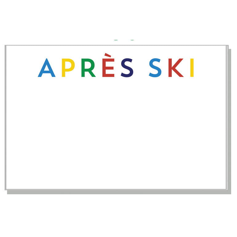 In Stock 8.5x5.5 Apres Ski Slab Notepad