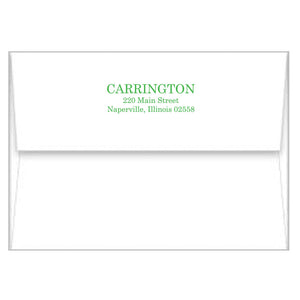 Aqua Blue + Green Greek Key Plaque Photo Birth Announcement Card