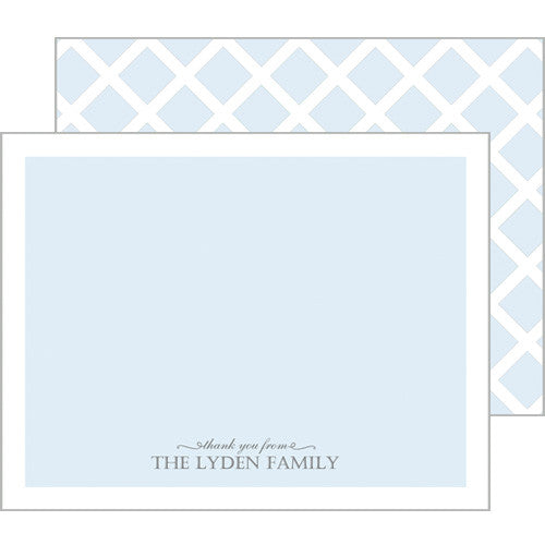 Baby Blue Thank You Flat Notecards