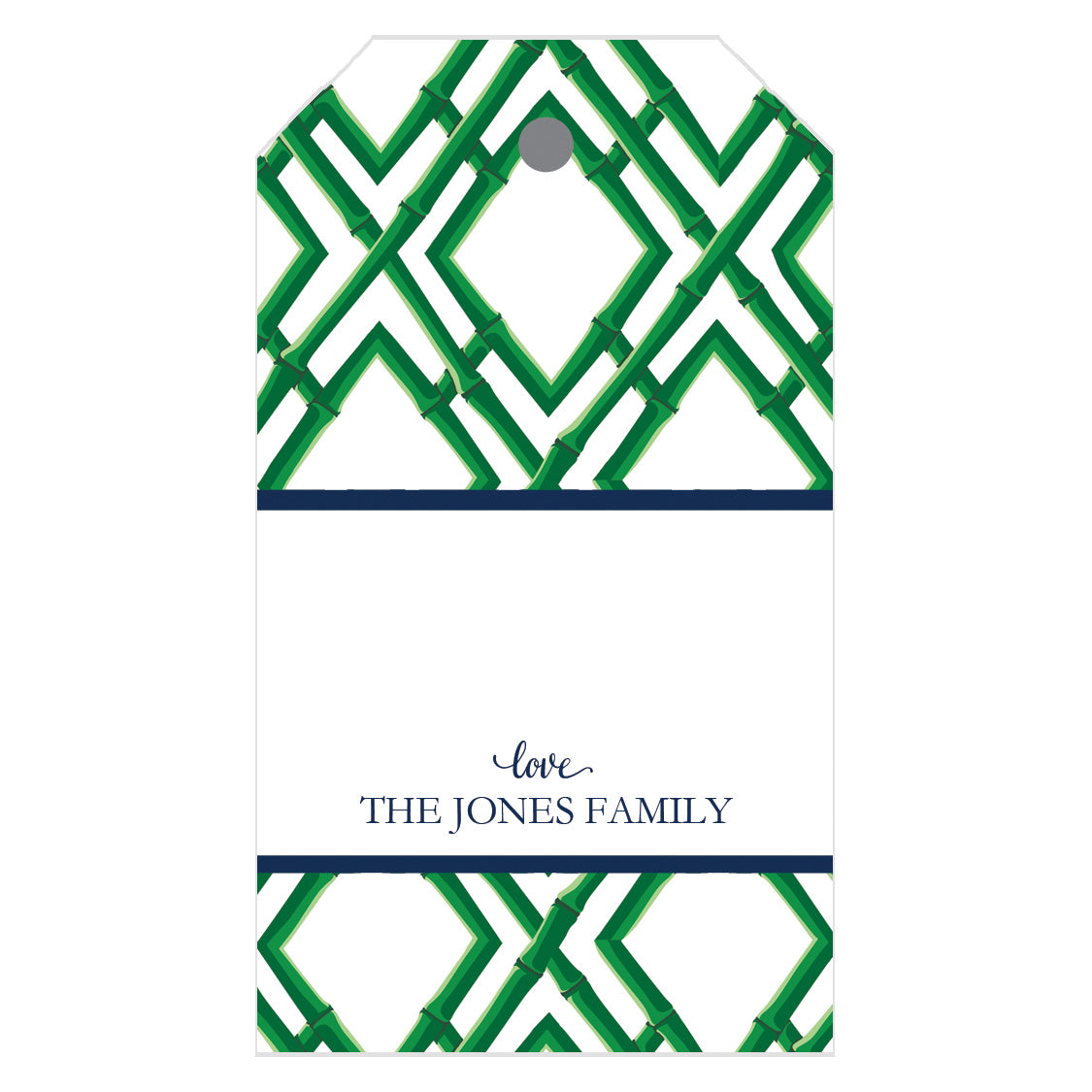 Bamboo Trellis Personalized Gift Tags | Green