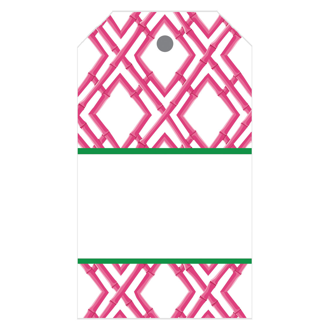 In Stock Gift Tags | Hot Pink Bamboo Trellis