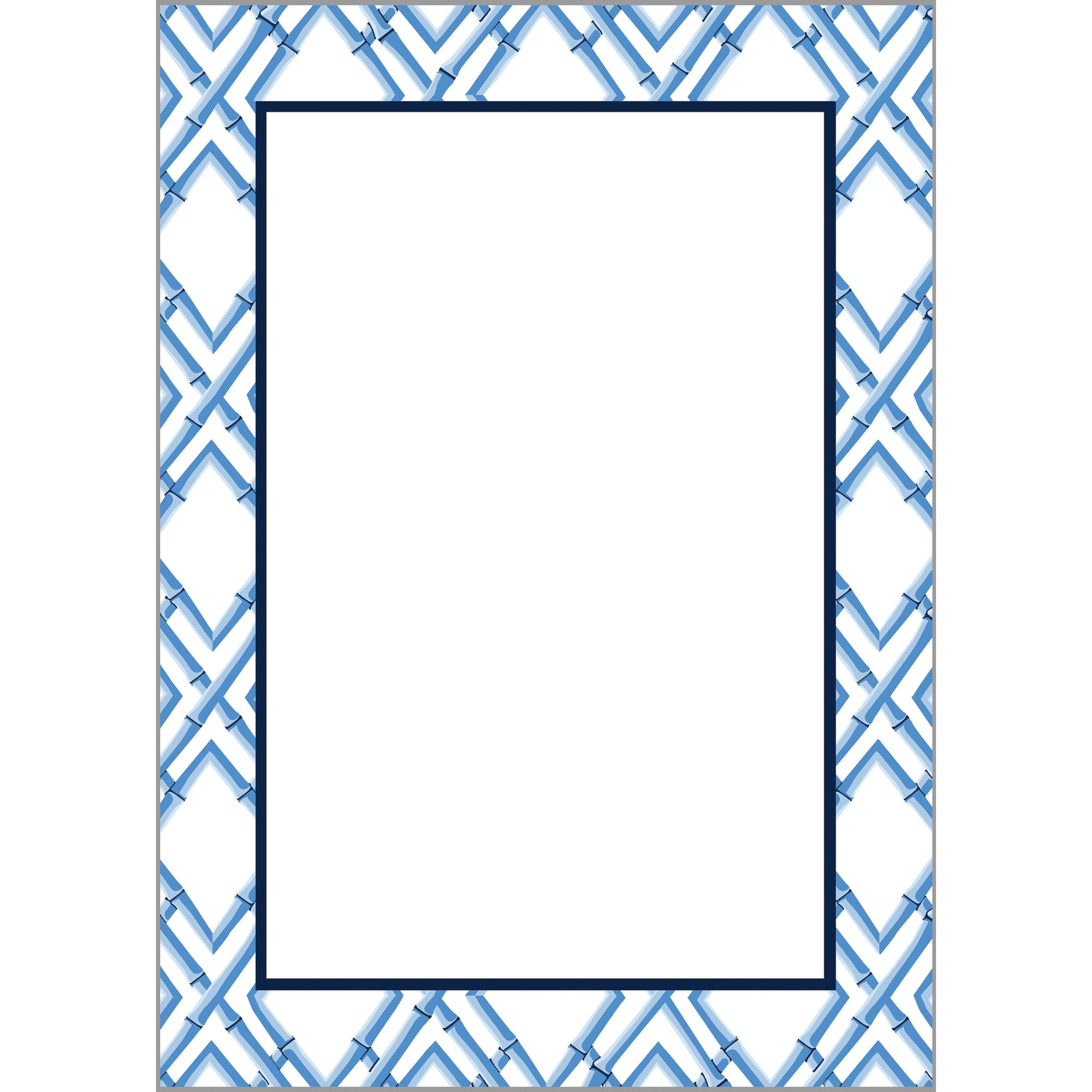 Stock Shoppe: 5x7 Bamboo Trellis Notepad | China Blue