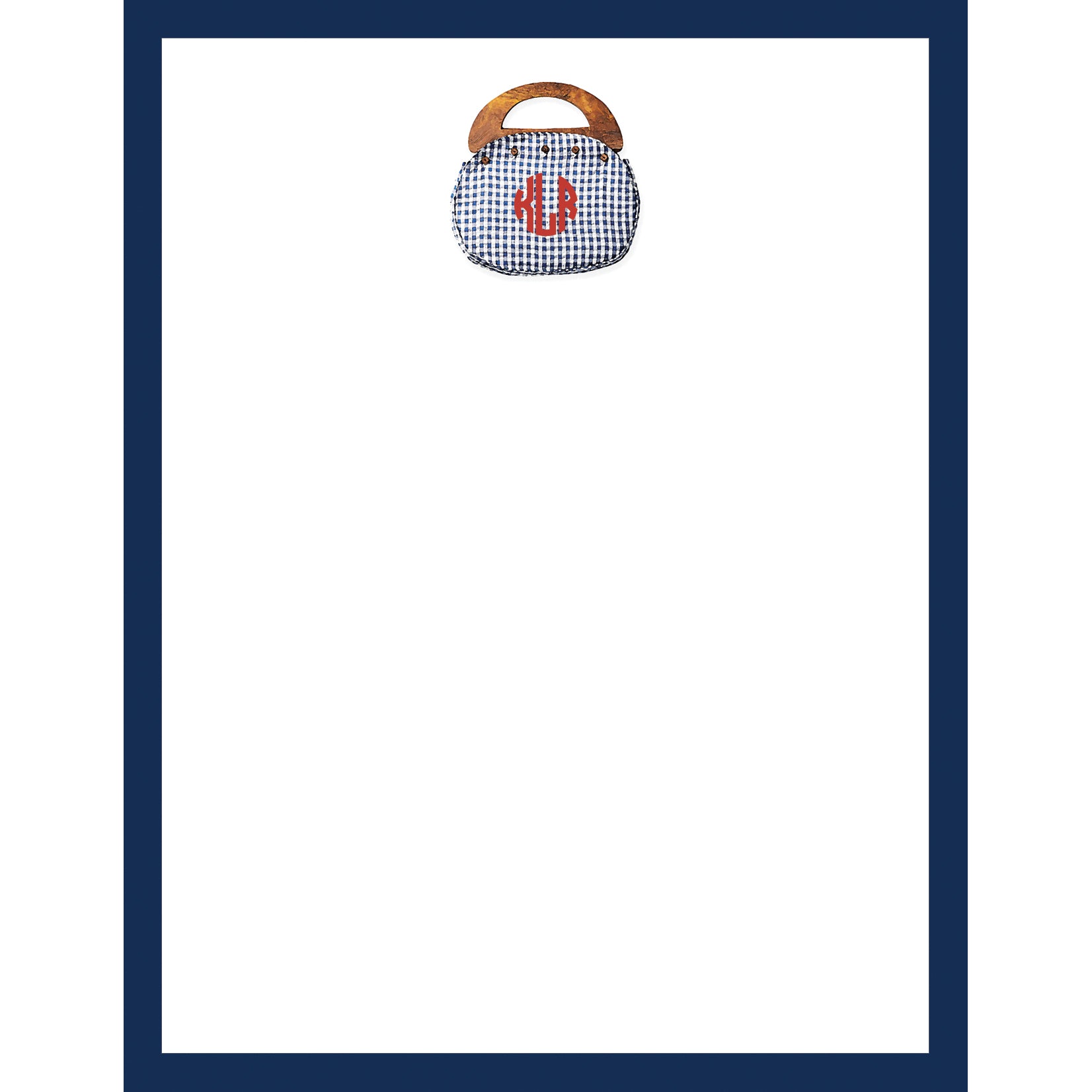 Monogrammed Bermuda Bag Personalized Notepad
