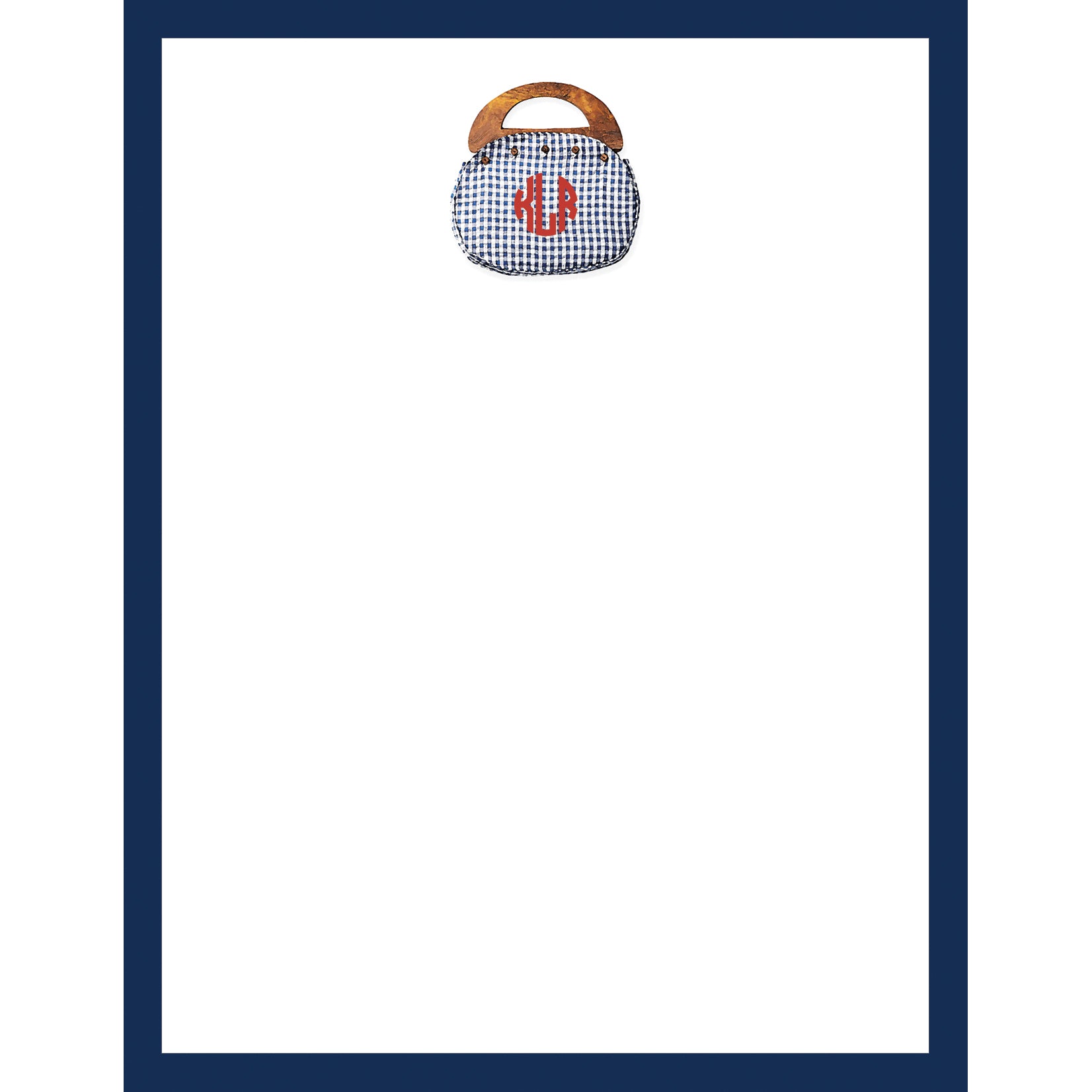 Monogrammed Bermuda Bag Personalized Notepad