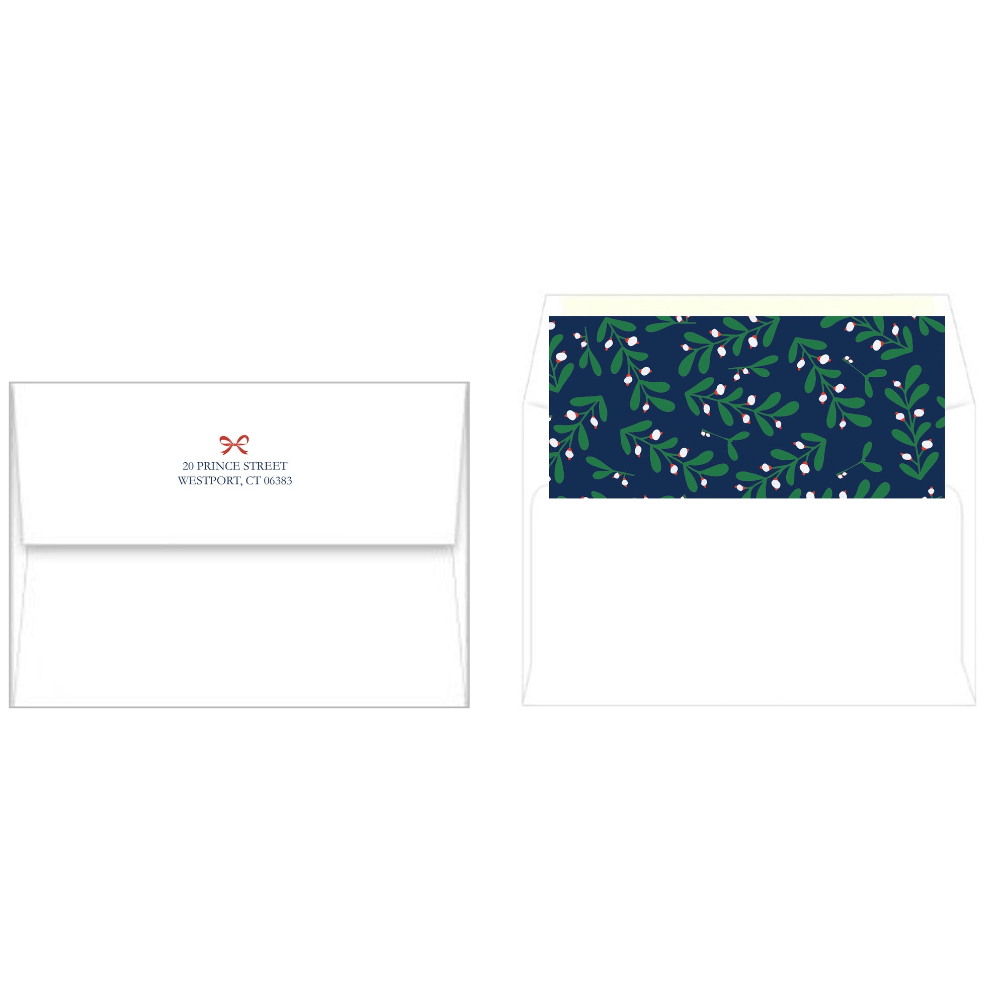 Berry Sprigs Vertical Holiday Photo Card
