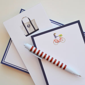 Bicycle Girl Personalized Notepad