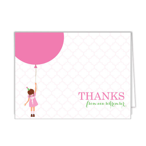 Birthday Girl Personalized Folded Notecards
