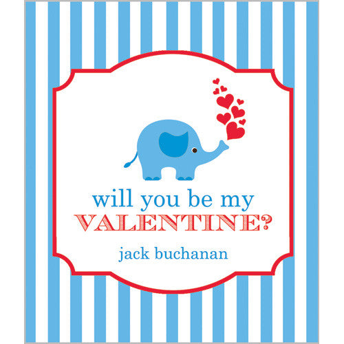 Blue Elephant Kids Valentines