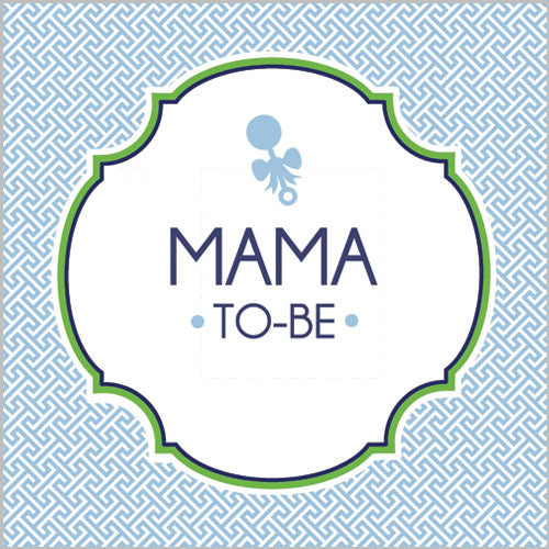 Blue & Green Preppy Mama-to-be Chair Sign