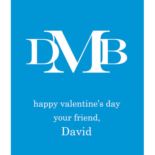 Blue Monogram Mini Valentines