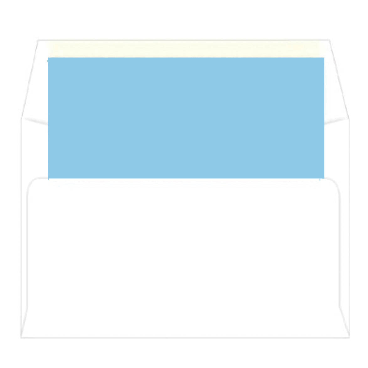 Blue + Chartreuse Greek Key Border A2 Birth Announcement Card
