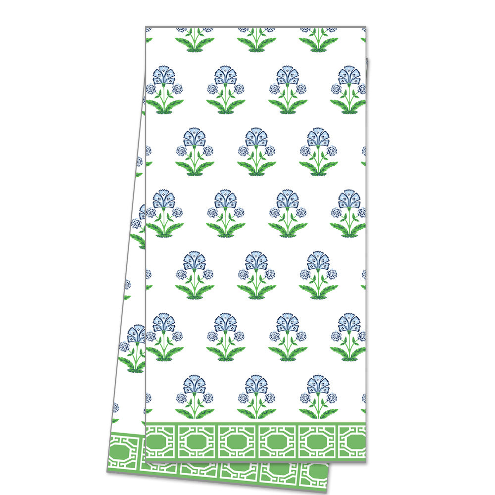 WH Hostess Cotton Tea Towel  Floral Block Print - WH Hostess