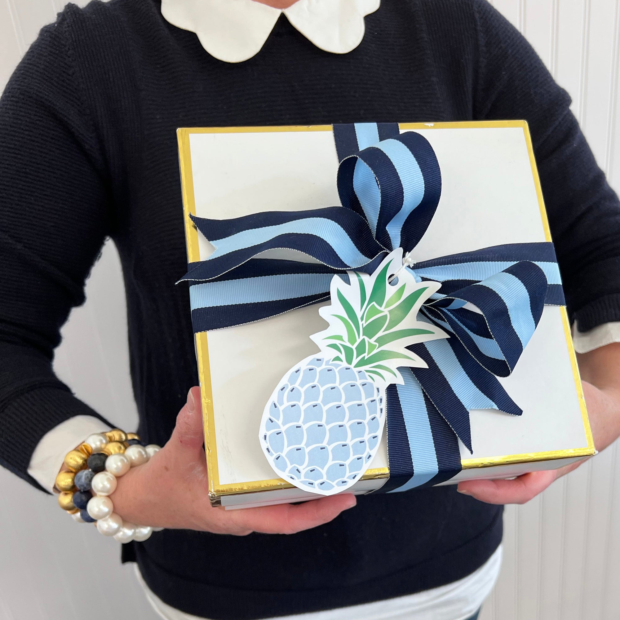 Stock Shoppe: Blue Pineapple Die-Cut Gift Tags