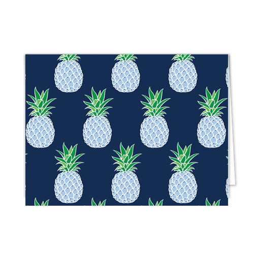 In Stock Folded Notecard Set of 10 | Blue Pineapple