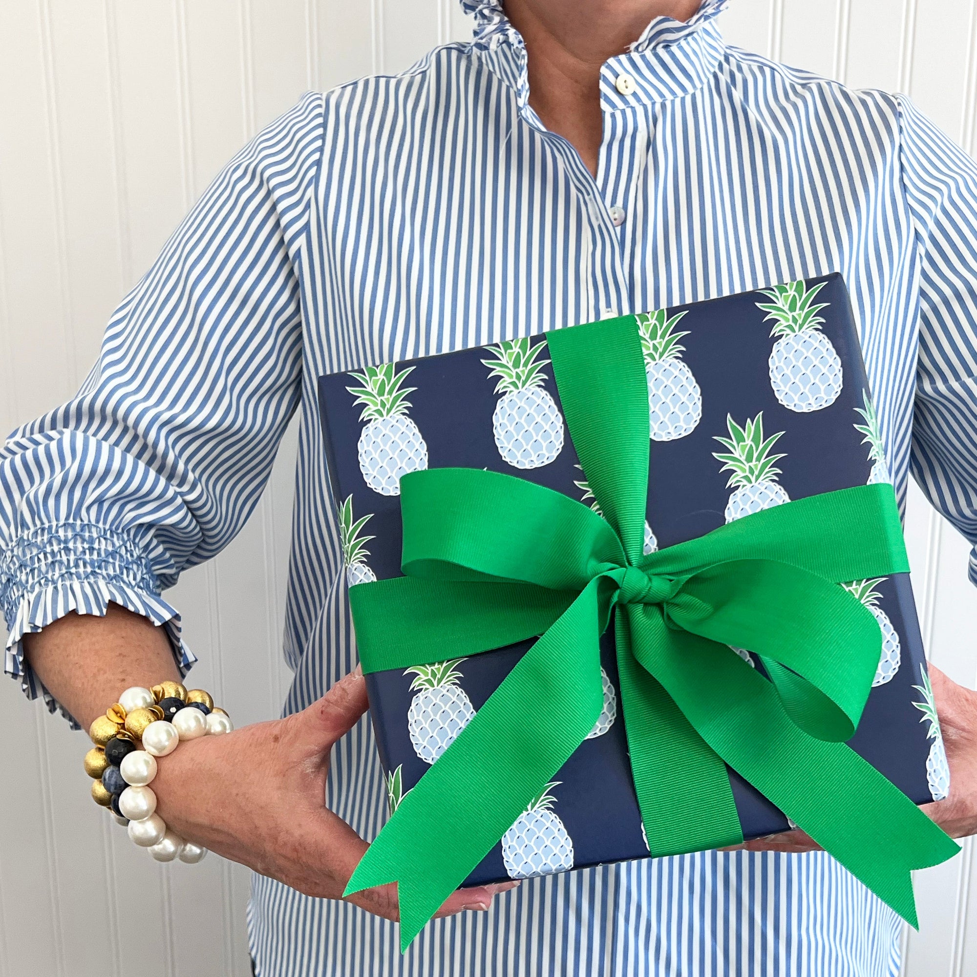 Stock Shoppe: Blue Pineapple Gift Wrap Sheets