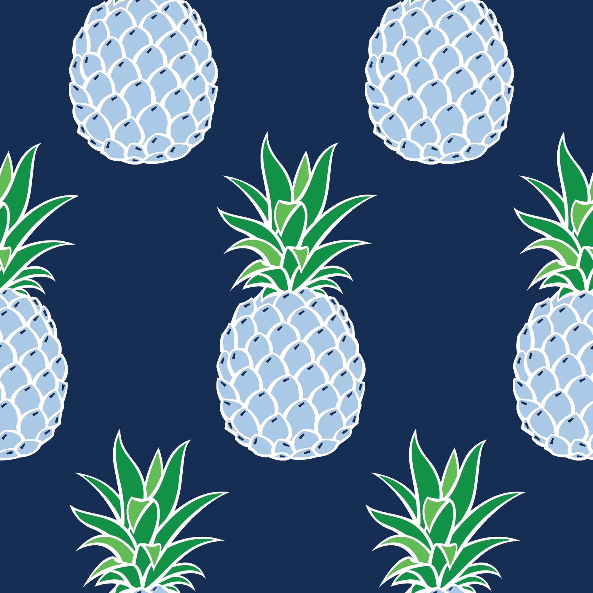 In Stock Blue Pineapple Gift Wrap Sheets