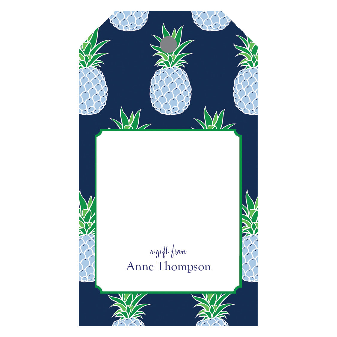 Blue Pineapple Personalized Gift Tags