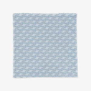 20"x20" Dinner Napkin Set of 4 | Blue Trellis Fretwork