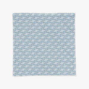 20"x20" Dinner Napkin Set of 4 | Blue Trellis Fretwork