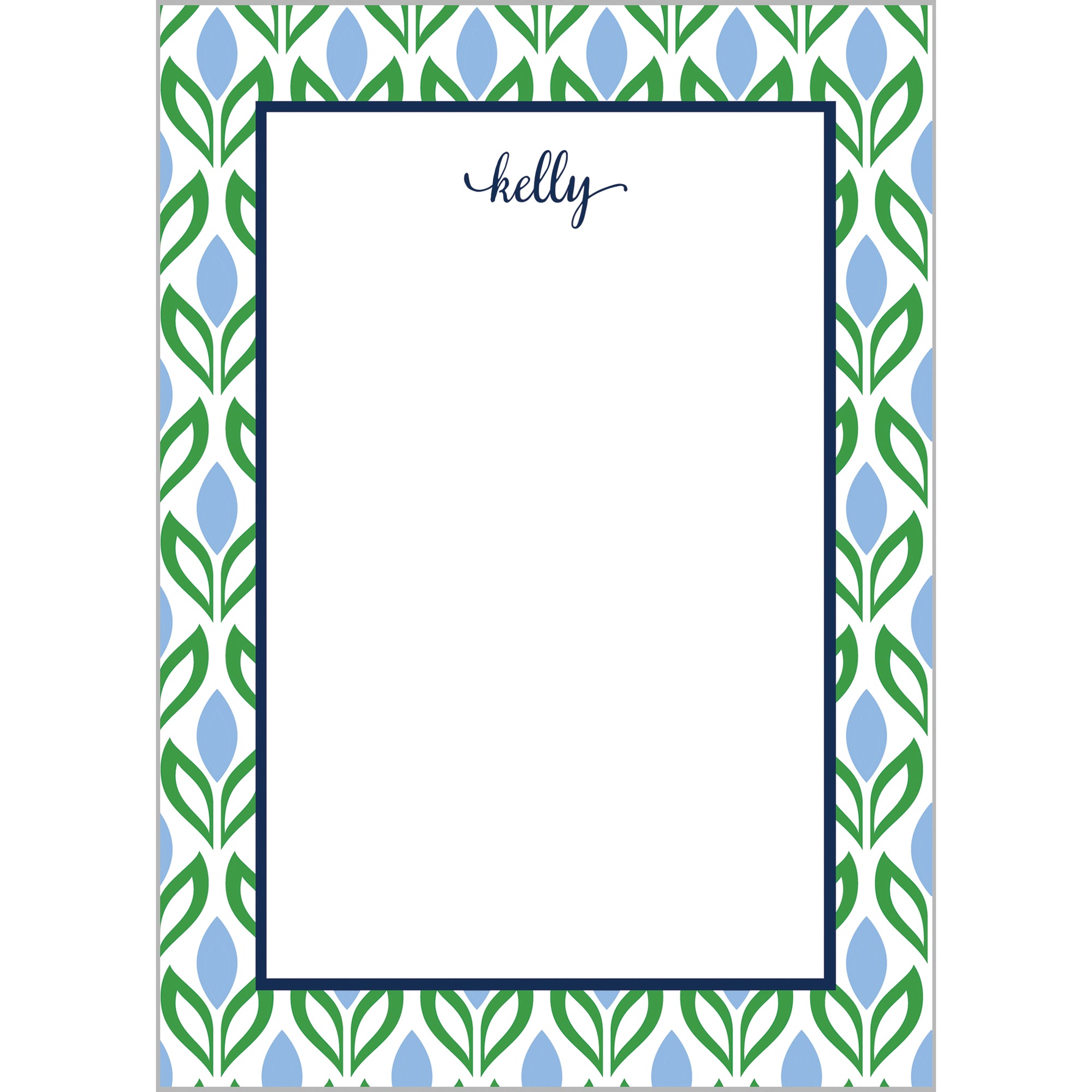 Blue Tulips Personalized Notepad