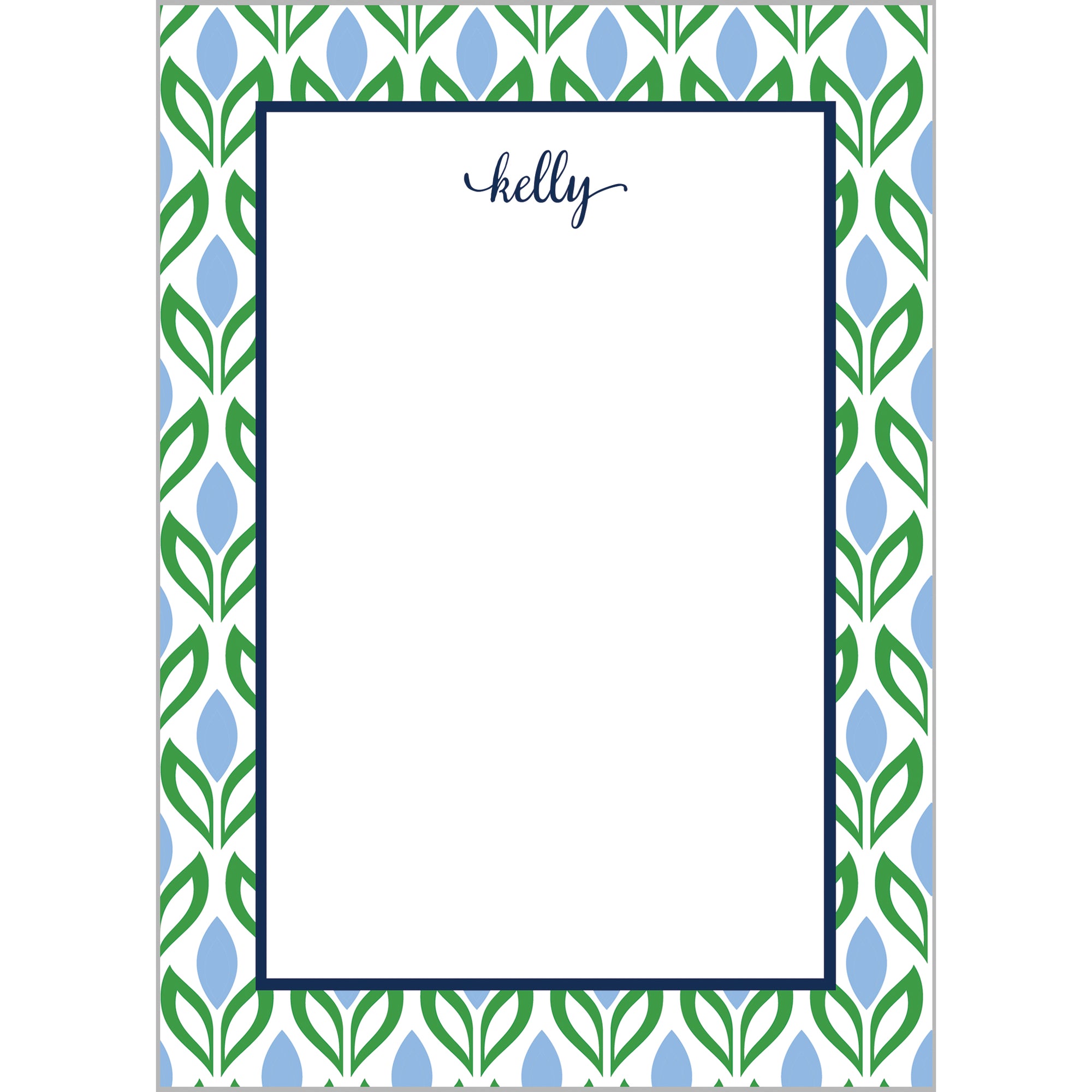 Blue Tulips Personalized Notepad