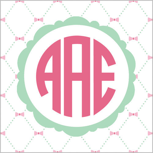 Bow Lattice Gift Sticker - Set of 24