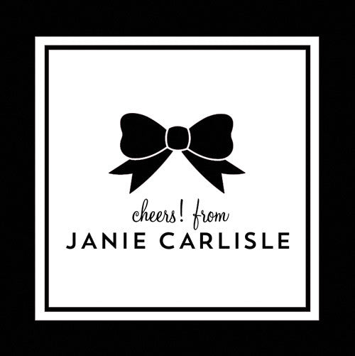 Classic Bow Gift Sticker - Set of 24 - Black