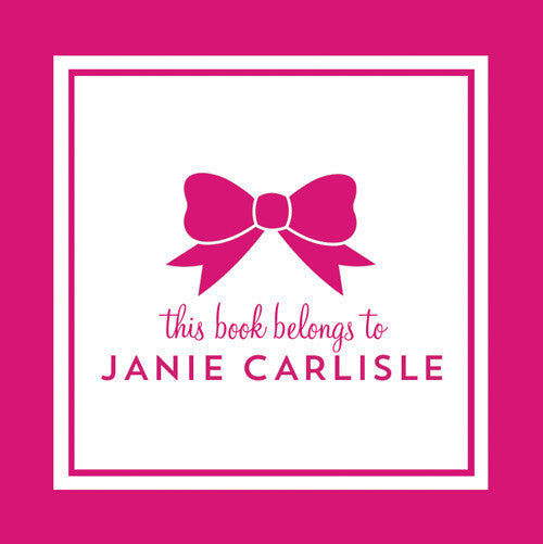 Classic Bow Gift Sticker - Set of 24 - Hot Pink