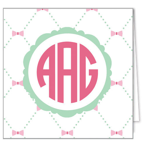 Bow Lattice Text Enclosure Cards + Envelopes