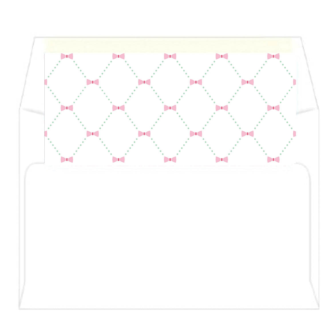 Bow Lattice Photo Birth Announcement Card