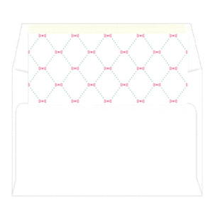 Bow Lattice Photo Birth Announcement Card