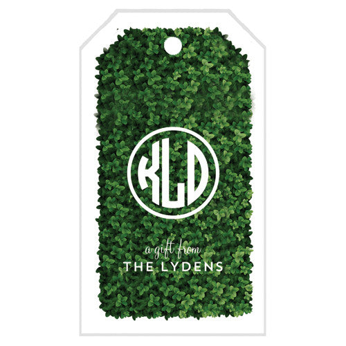 Boxwood Monogram Personalized Gift Tags