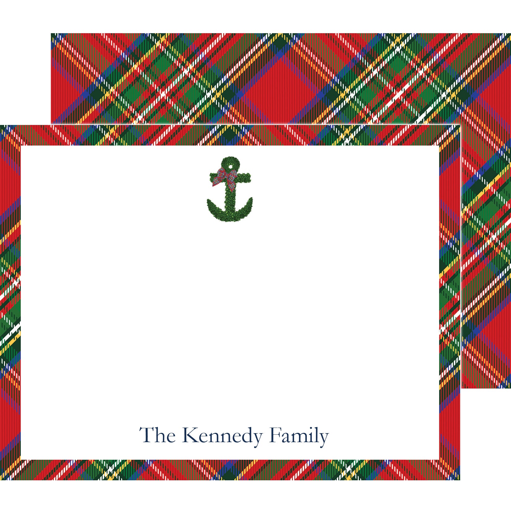 Boxwood Anchor Personalized Flat Notecards