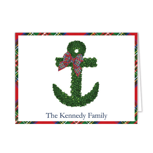 Boxwood Anchor Personalized Folded Notecards