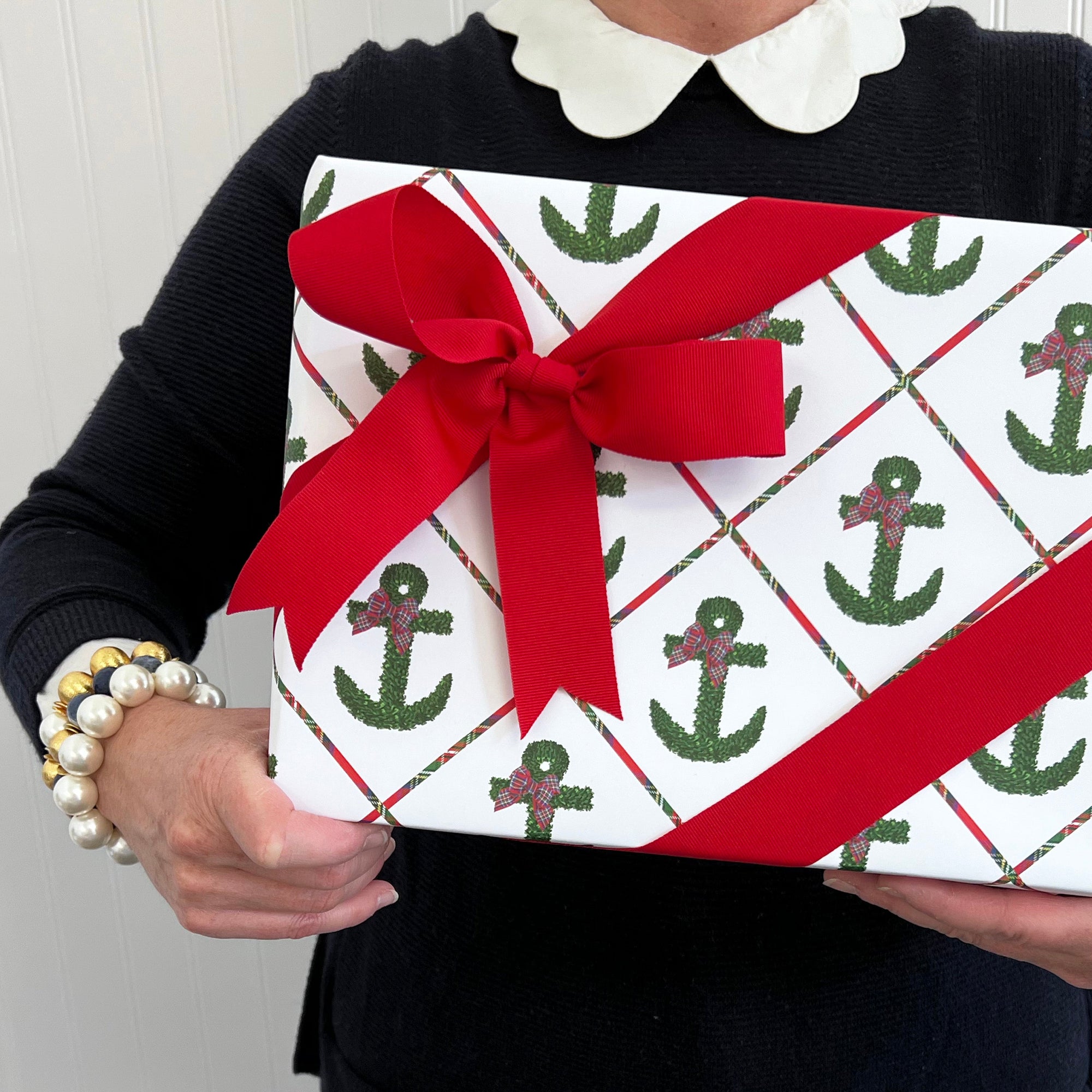 Boxwood Anchor Gift Wrap Sheets