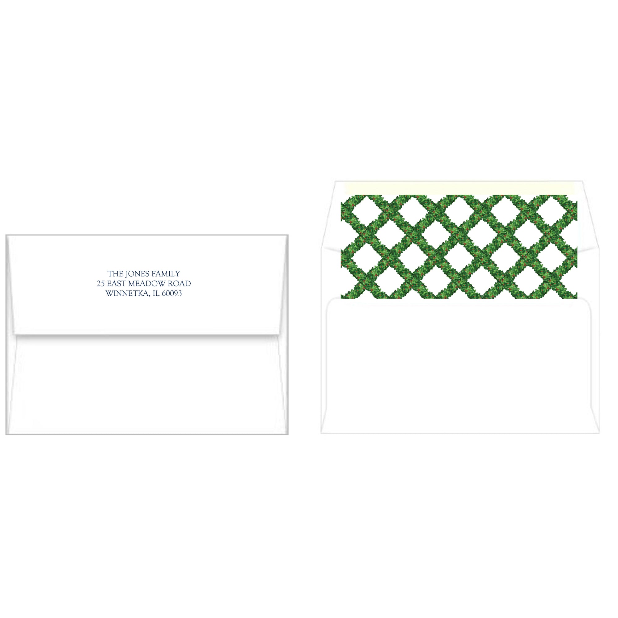 Boxwood Lattice Folded Photo Card