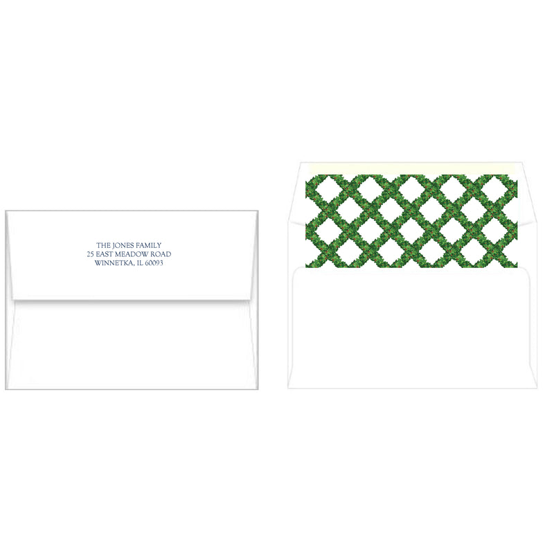 Boxwood Lattice Folded Photo Card