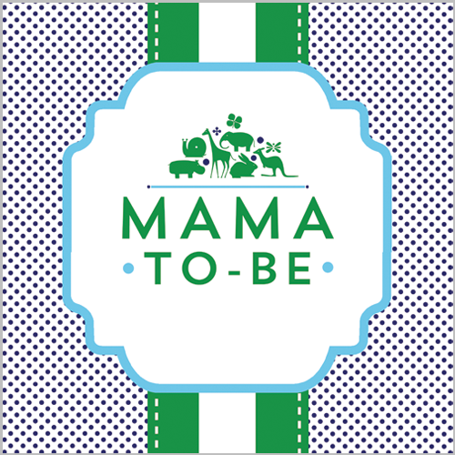 Preppy Animal Silhouettes Mama-to-be Sign - Boy