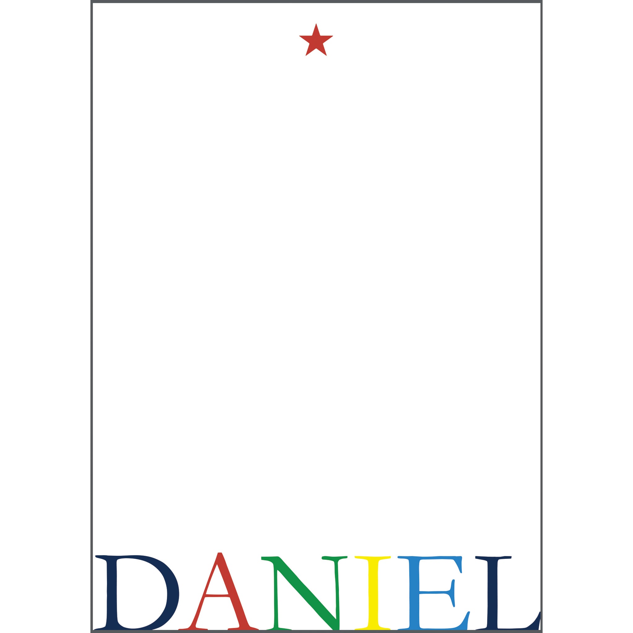 Brights Colorful Name and Star Personalized Notepad - WH Hostess Social ...