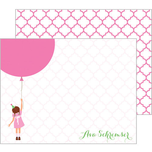 Birthday Girl Personalized Flat Notecards