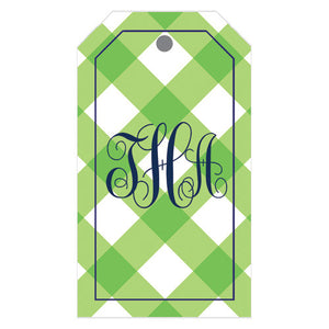 Buffalo Check Monogram Personalized Gift Tags | More Colors