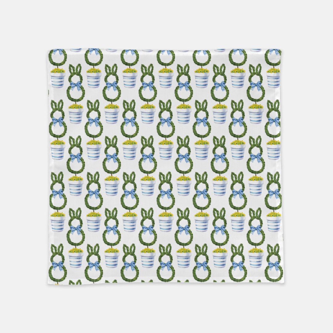 20"x20" Dinner Napkin Set of 4 | Bunny Topiary