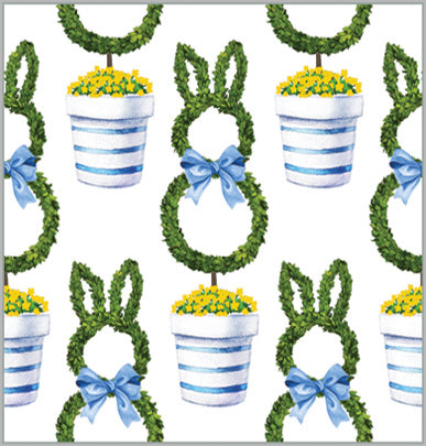Bunny Topiary Gift Wrap Sheets