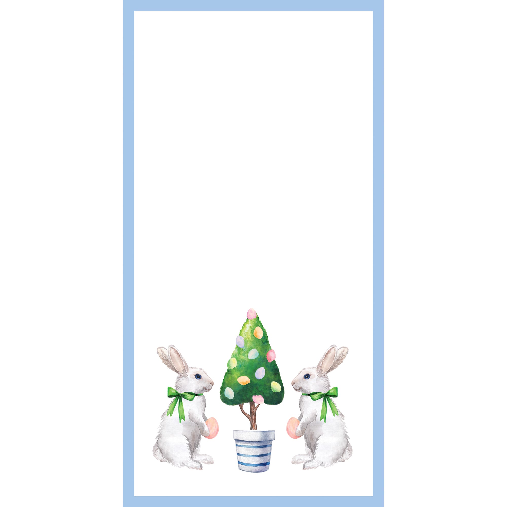 Stock Shoppe: 4.25x8.5 Easter Egg Topiary with Bunnies List Notepad