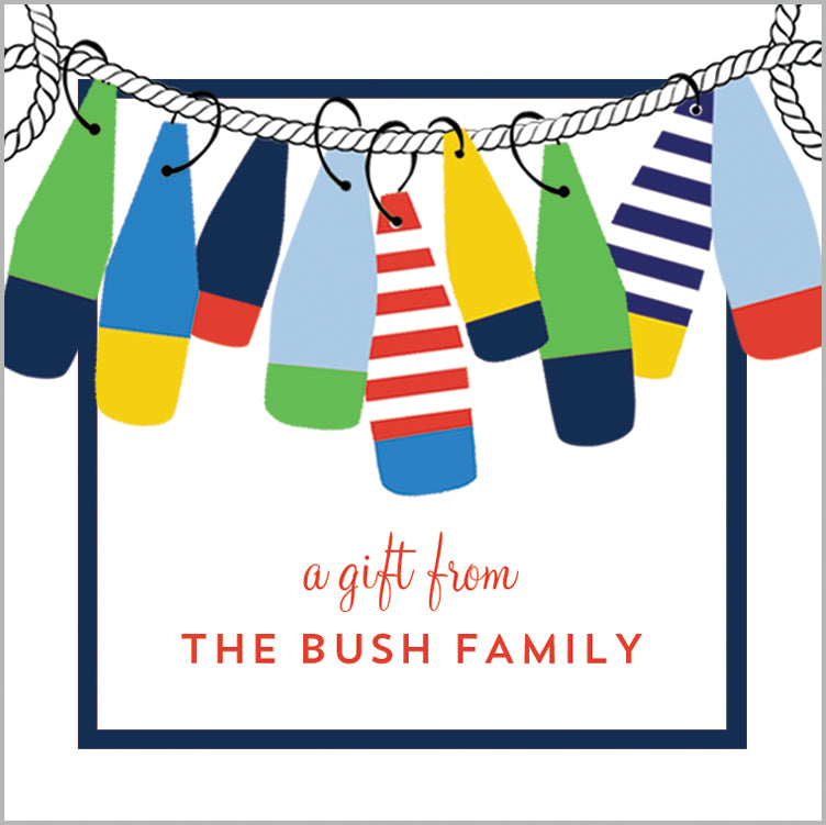 Nautical Buoy Gift Sticker | Set of 24