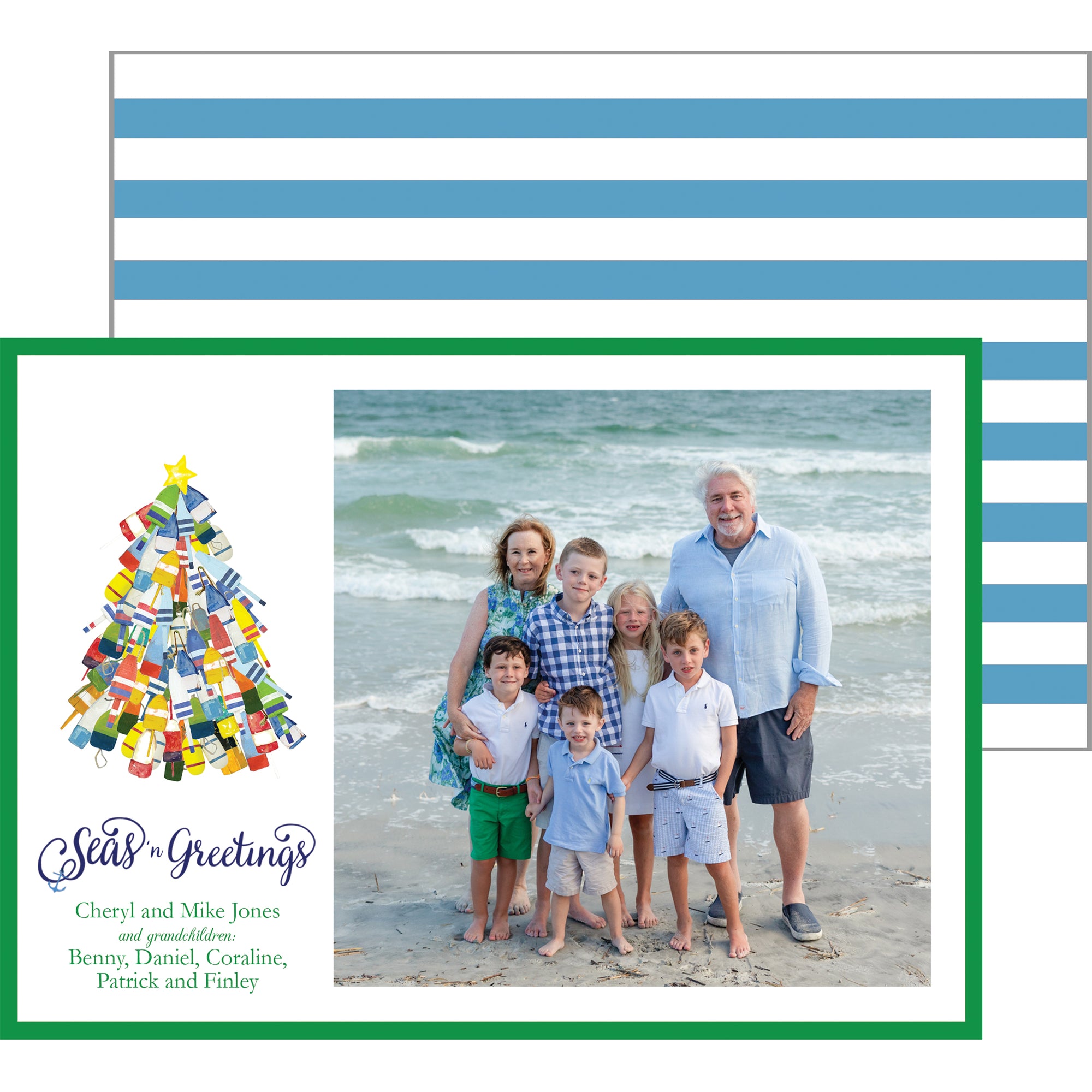 Buoys Christmas Tree Photo Card