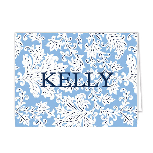 China Damask Personalized Folded Notecards