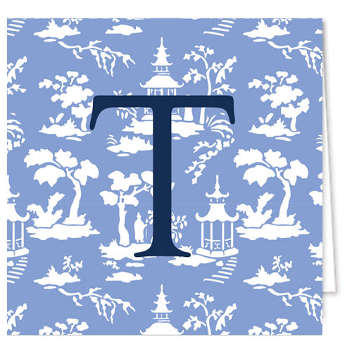 Chinoiserie Toile Personalized Enclosure Cards + Envelopes