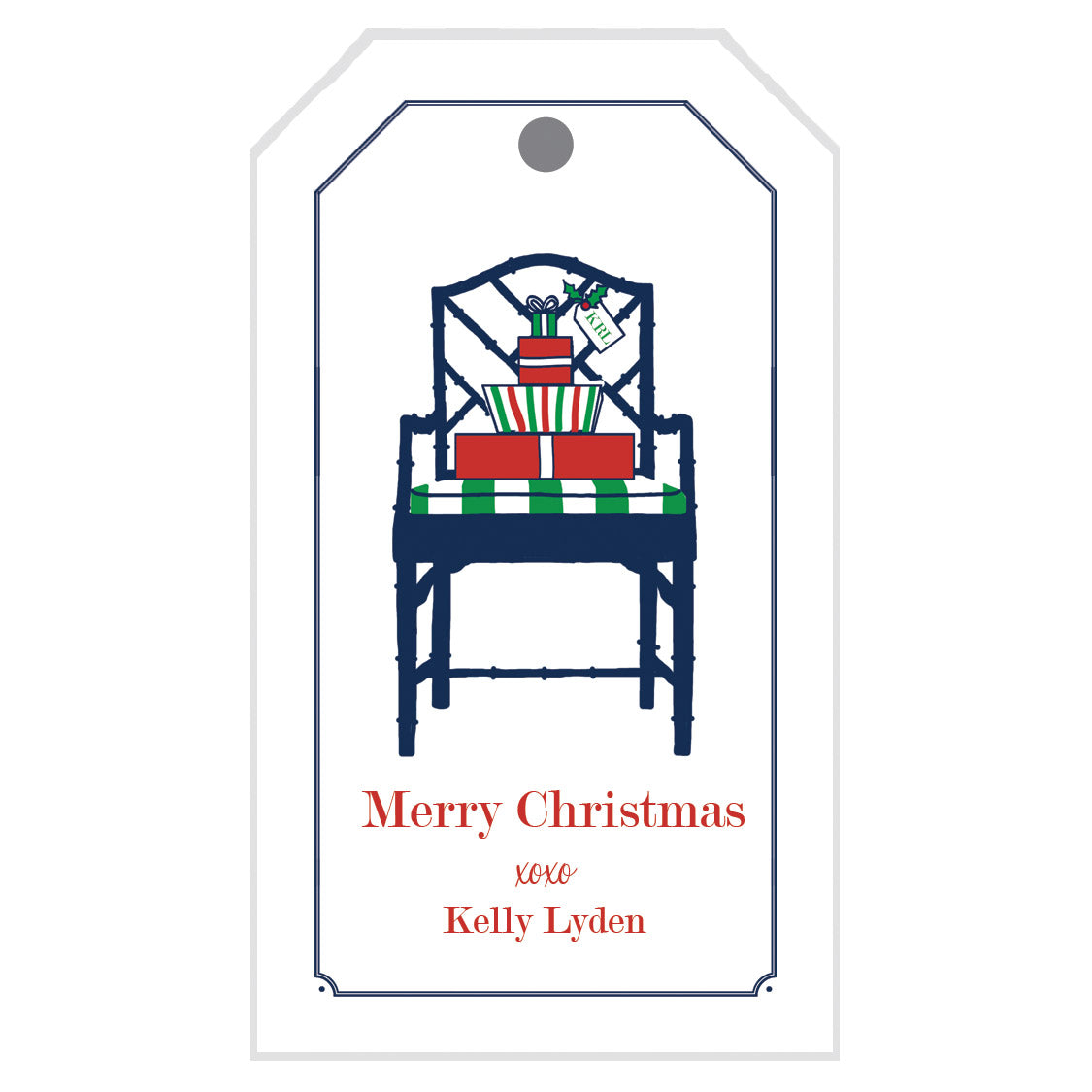 Christmas Bamboo Chair Gift Tags